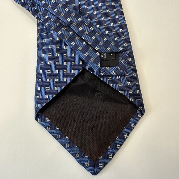 Jos A. Bank, Collection Men's Neck Tie Blue w/Grays 100% Silk USA - Picture 7 of 12